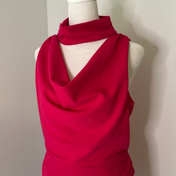 Lulu's Flaunt Your Figure dark pink sleeveless cut-out mini dress size M - Picture 4 of 12